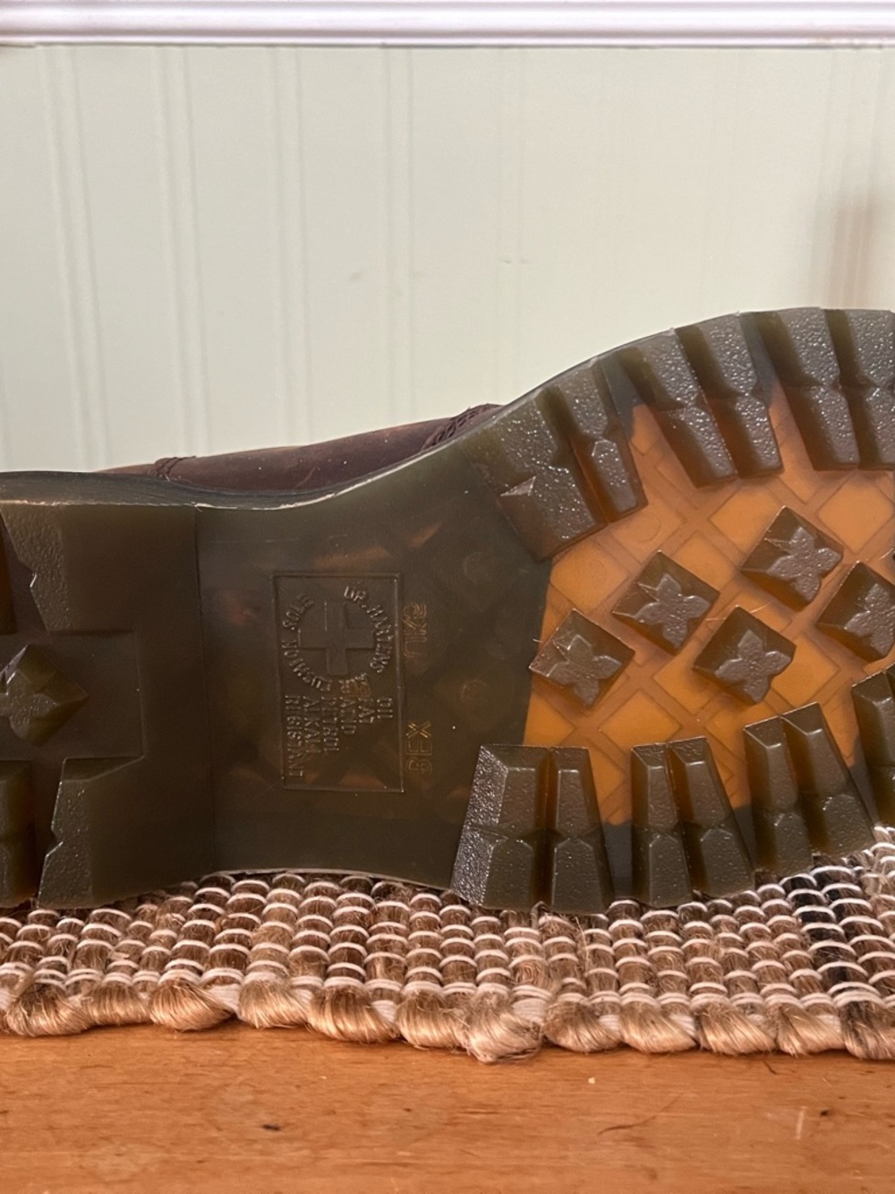 Dr. Martens Brown Leather and Yellow Outsole Detail - Picture 4 of 11